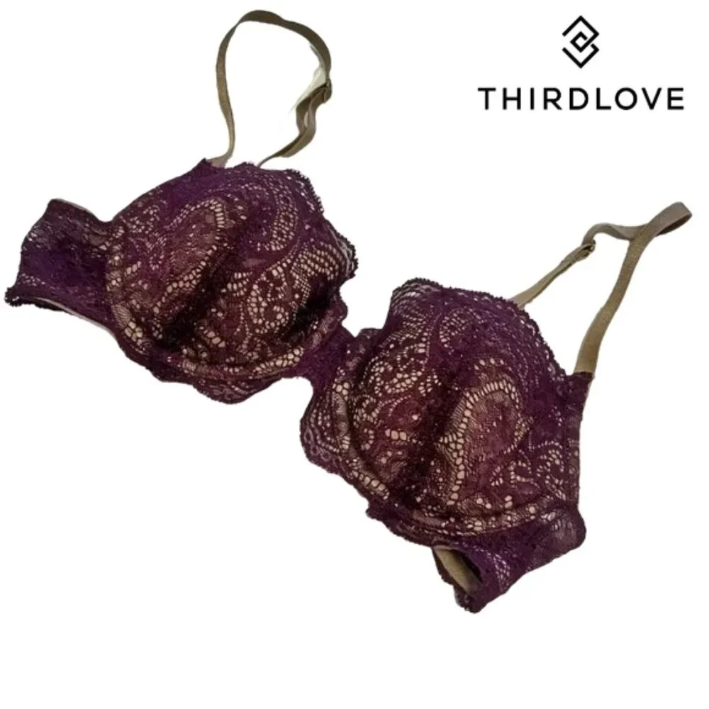 ThirdLove 32B1/2 Lace bra, EUC - Picture 1 of 4